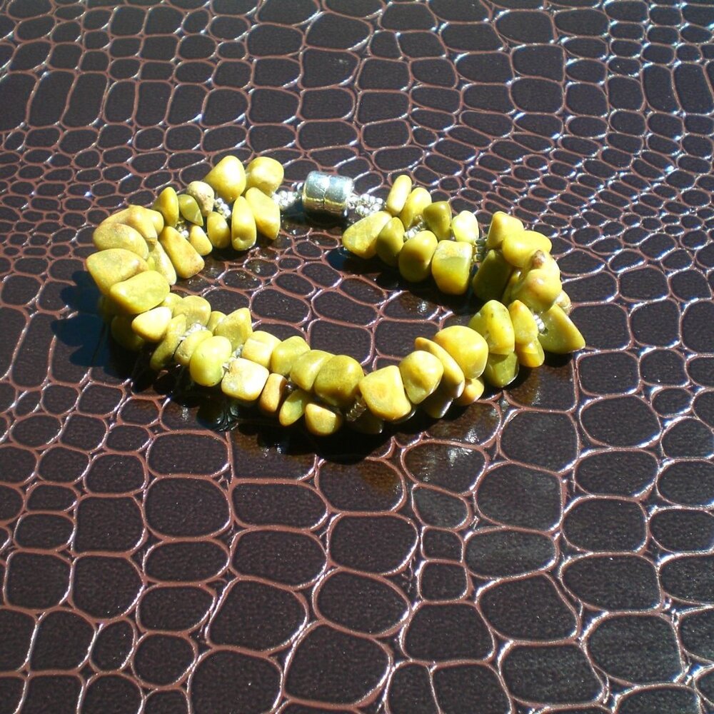 Green Agate Gemstone Bracelet